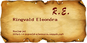 Ringvald Eleonóra névjegykártya